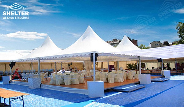 High peak Gazebo canopy - wedding reception - destination wedding - hotel wedding ceremony - Shelter aluminum structures for slae (41)