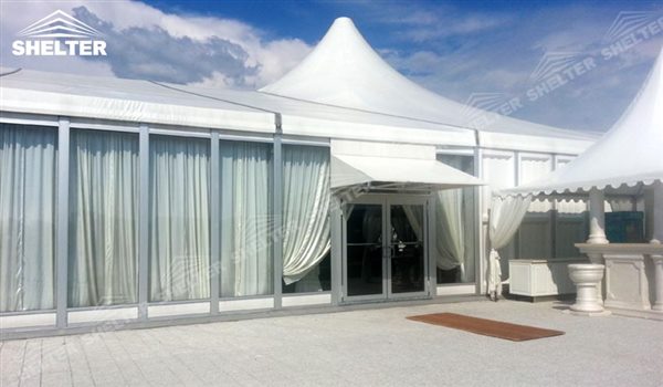 outdoor party tents - wedding marquee - pavilion for luxury wedding ceremony - canopy for outdoor party - wedding on seaside - in hotel - Shelter aluminum structures for sale (223)