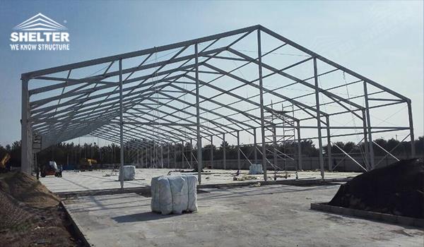 Temporary Storage Tent - temporary warehouse structure - storage building - semi permanent workshop - tent for car maintanence - Shelter aluminum tent structures for sale (12131