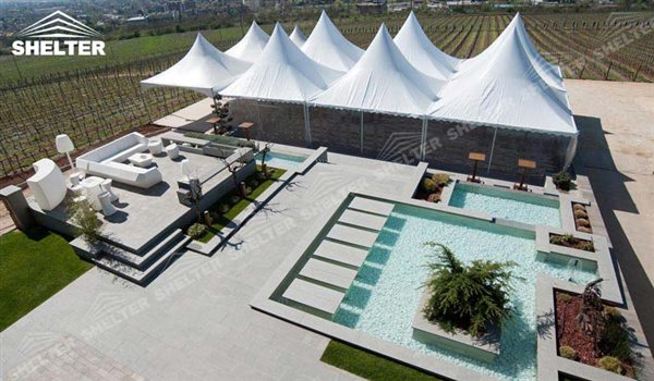 gazebo tents - High peak Gazebo canopy - wedding reception - destination wedding - hotel wedding ceremony - Shelter aluminum structures for slae (42)