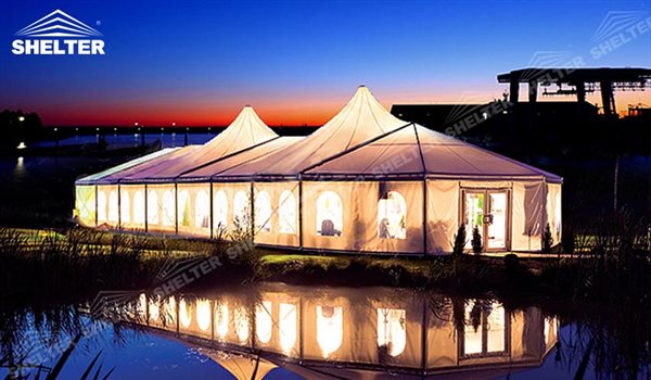 outdoor wedding tents - mixed party tents - multi shapes marquee - bellend canvas - large wedding marquees - 6 side bellend tent - 8 side bellend tents - 12 side bellend marquees - Shelter aluminum structures for sale (20)